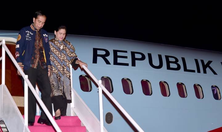 Presiden Joko Widodo ketika tiba di Gorontalo. (Foto Media Sekretariat Presiden)
