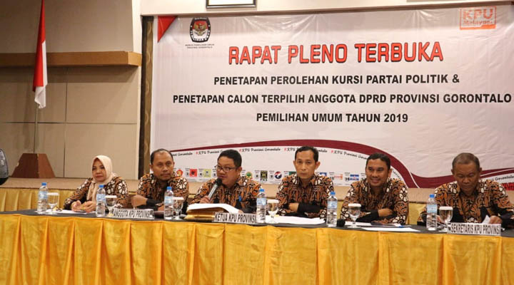 Penetapan kursi dan anggota terpilih DPRD Provinsi Gorontalo 2019-2024