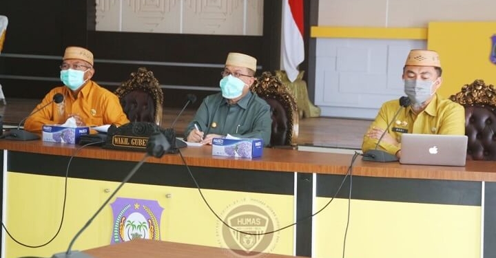 Rapat pembahasan aturan PSBB di Gorontalo