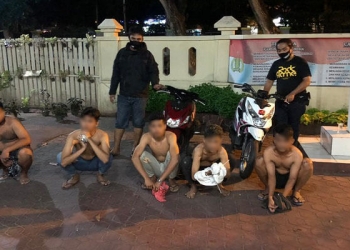5 Pemuda diamankan balapan liar