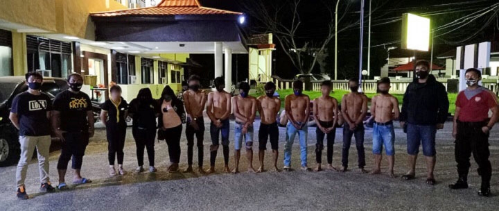 11 Anak Muda diamankan saat asyik pesta miras