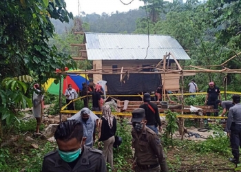 Lokasi tambang emas di desa hulawa