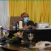 Gubernur Rusli Habibie saat memberikan sambutan pada pelaksanaan pertemuan dengan perwakilan korban banjir yang terjadi di empat Kecamatan yang ada di Kabupaten Pohuwato, Sabtu (26/9/2020). Dikesmpatan itu pula gubernur tak lupa menyerahkan sejumlah bantuan bahan pokok bersubsidi untuk 1.000 masyarakat korban banjir.  (Foto – Alfred)