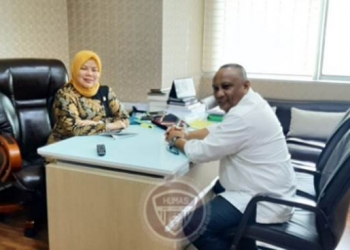 Idah Syahidah (kiri) saat menerima kunjungan kerja Gubernur Gorontalo Rusli Habibie di Gedung DPR RI, Jakarta, beberapa waktu lalu. (Foto: dok. Humas).