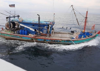 Kapal Ikan Asing (KIA) saat mencuri ikan di Wilayah Pengelolaan Perikanan Negara Republik Indonesia (WPP-NRI) 571 Selat Malaka. Foto Istimewa