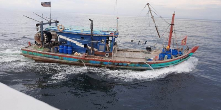 Kapal Ikan Asing (KIA) saat mencuri ikan di Wilayah Pengelolaan Perikanan Negara Republik Indonesia (WPP-NRI) 571 Selat Malaka. Foto Istimewa