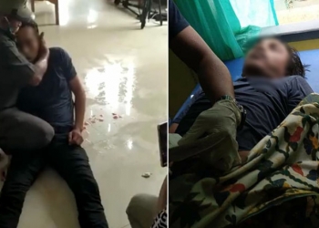 Korban saat dievakuasi petugas Puskesmas. (istimewa)