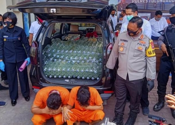 Dua pemuda asal Kalidawir Tulungagung masing-masing berinisial FR dan IF diamankan Mapolres Tulungagung, Selasa (8/9/2020).