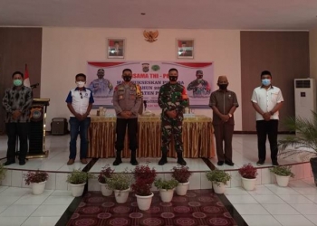 Kapolda Gorontalo, Irjen Pol. Dr. Akhmad Wiyagus bersama Danrem 133/NWB, Brigjen TNI Bagus Antonov Hardito, Rabu (16/9/2020) pagi tadi melakukan kunjungan kerja (Kunker) di wilayah Pohuwato. Foto Istimewa