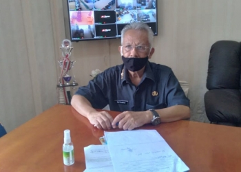 Plt Sekwan Kota Gorontalo, Sutarto, saat ditemui gopos.id di Kantor DPRD Kota Gorontalo, Selasa (15/9/2020). (F.Ramlan/gopos).