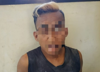 Terduga pencuri sepeda motor dan kotak amal saat dibekuk tim resmob Polda Gorontalo.