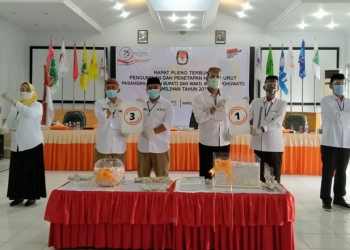 Hasil pengundian nomor urut pasangan calon Pilkada Pohuwato 2020