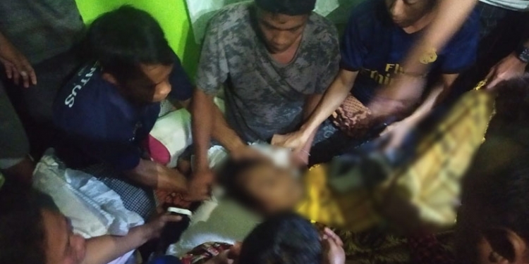 Jasad nelayan yang hilang dan ditemukan meninggal di perairan Pantai Ratu, Boalemo, Sabtu (25/10/2020).  (istimewa)