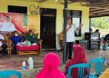 Calon Bupati Pohuwato, Saipul Mbuinga, menyampaikan program yang akan dilaksanakan untuk membangun daerah dan masyarakat Pohuwato, Kamis (8/10/2020). (istimewa)