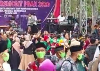 Suasana Saat Pengenalan Budaya Akademik dan Kemahasiswaan PBAK tahun 2020 Institut Agama Islam negeri (IAIN) Sultan Amai Gorontalo. Foto Istimewa