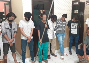 Delapan remaja digelandang ke kantor Polisi