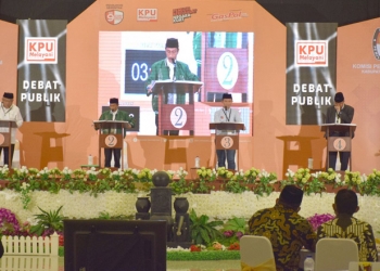 Debat publik yang menampilkan para kandidat Bupati Gorontalo, Kamis (5/11/2020) malam.