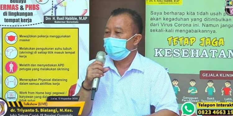 Juru Bicara Satuan Tugas (Satgas) Covid-19 Provinsi Gorontalo, dr. Triyanto Bialangi