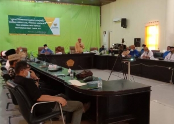 Rapat koordinasi daerah Baznas Provinsi Gorontalo, di Gedung Panua, Pohuwato, Selasa (17/11/2020)