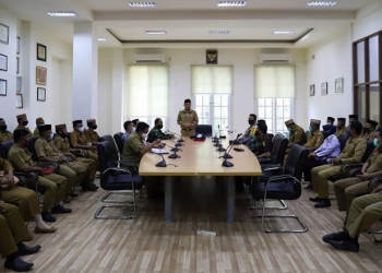 Rapat Forkopimda Bone Bolango membahas kesiapan Pilkada 9 Desember 2020.(rahman/gopos)