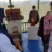 Bupati Bone Bolango saat meninjau hasil karya seni rupa yang dipamerkan dalam Pameran Seni Rupa di Desa Huntu Selatan, Bone Bolango. (istimewa)