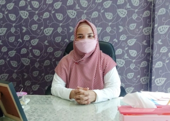 Kepala Jurusan Keperawatan UNG, saat ditemui wartawan gopos, terkait sumber daya manusia (SDM) di Jurusan Keperawatan. Foto: Aldy/gopos.