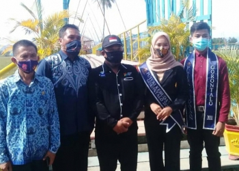 Kepala Desa Huntu Selatan Yasin Djabi usai mengikuti agenda Bupati Bone Bolango Hamim Pou di Wisata Pertanian Huntu Selatan
