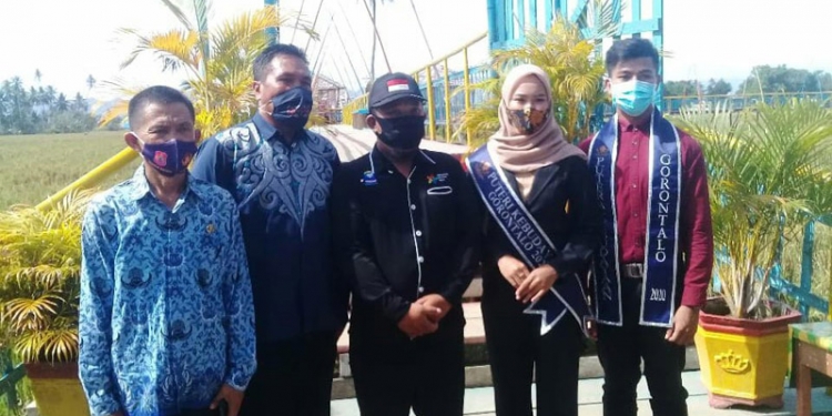 Kepala Desa Huntu Selatan Yasin Djabi usai mengikuti agenda Bupati Bone Bolango Hamim Pou di Wisata Pertanian Huntu Selatan