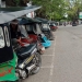 Lokasi Parkir bentor di depan Bank Sulutgo Cabang Gorontalo. Foto: Aldy/gopos