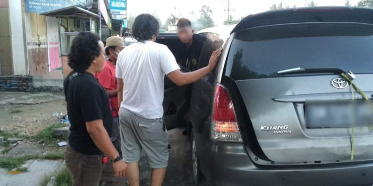 Terduga pelaku pembacokan di Kelurahan Biawu, Kecamatan Kota Selatan, Kota Gorontalo dibekuk tim Resmob Polda Gorontalo. (istimewa)