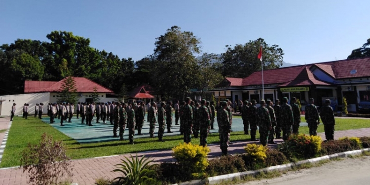 Apel kesiapan pengamanan Pilkada yang dilaksanakan Polres Bone Bolango, Selasa (8/12/2020). (rahman/gopos)