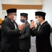 Rektor UNG, usai melaksanakan pelantikan dan pengambilan sumpah jabatan di Lingkungan UNG. Foto: Istimewa.