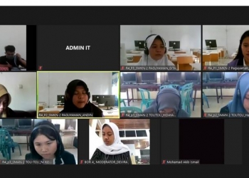 Fordehkonsmero, Fakultas Hukum, Universitas Negeri Gorontalo (UNG) menggelar debat konstitusi tingkat regional timur ke-6. Debat diselenggarakan secara virtual karena dalam masa pandemi covid-19. (foto: istimewa)