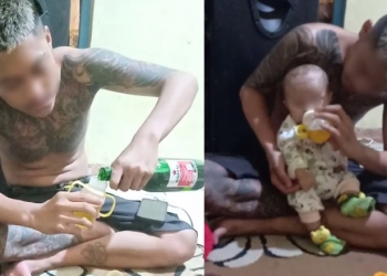 Cecoki Bayi dengan Minuman Keras