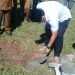 Bupati Bone Bolango saat melakukan peletakan batu pertama pembangunan masjid Al-Hamim di Ponpes Al-Hamim Moosalamati, Selasa (12/1/2021).