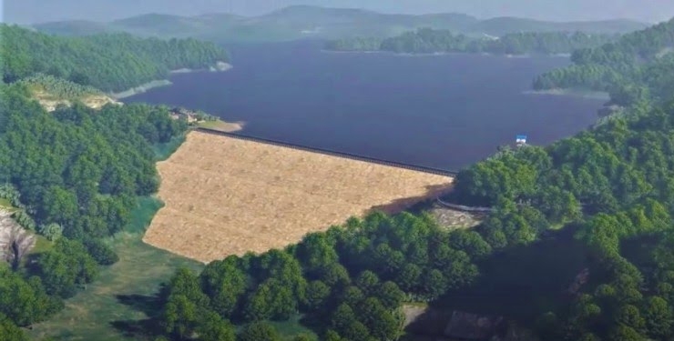 Salah satu gambar proyek pembangunan Bulango Ulu yang digambarkan oleh Kementerian PUPR. Foto: Istimewa.