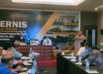 Rapat Kerja Teknis Kota Gorontalo yang disinergikan dengan Program Pemerintah Provinsi Gorontalo. Foto: Ari/gopos.