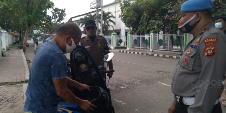 Operasi Yustisi Pengendara Sepeda motor tak pakai masker