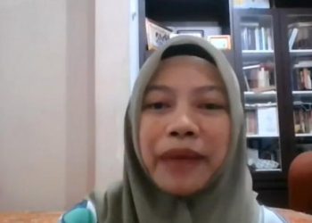 Anggota Dewan Pembina Perludem, Titi Anggraini saat menjadi narasumber dalam Diskusi Publik yang berlangsung secara virtual, Kamis (21/1/2021).