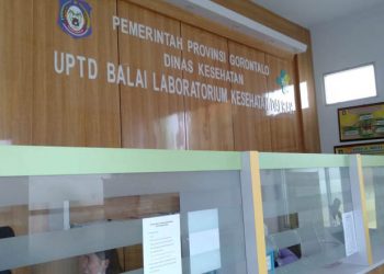 Kantor  Unit Pelaksana Teknis Daerah (UPTD) Balai Laboratorium Kesehatan Daerah (Labsekda) Provinsi Gorontalo. Foto: Sari