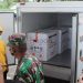 Sebanyak 9.760 dosis vaksin covid-19 tiba di Gorontalo, Kamis (7/1/2021). (putra/gopos)