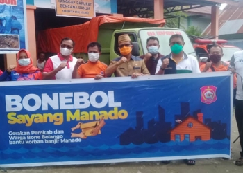 Bantuan bone bolango untuk korban banjir manado