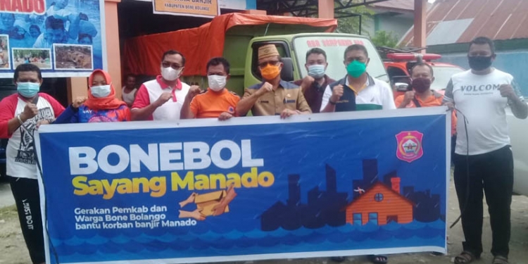 Bantuan bone bolango untuk korban banjir manado