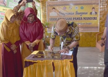 Peresmian Yayasan Insani Panua Mandiri, Jumat (12/02/2021). (Azhar/Gopos).