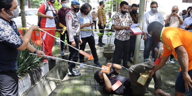Polda Gorontalo rekonstruksi penganiayaan anggota TNI