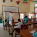 TATAP MUKA - Pembelajaran tatap muka di SD Negeri 01 Buntulia dengan menerapkan protokol kesehatan (Protkes) Covid-19. (Azhar/gopos)