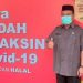 VAKSINASI - Sekda Bolaemo, Sherman Moridu, mengikuti pencanangan vaksinasi Covid-19.