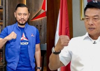 Ketua umum Partai Demokrat AHY (kiri) [Instagram], Ketua Umum Partai Demokrat versi KLB, Moeldoko [Antara]