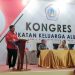 KONGRES I IKA UNG - Ketua Terpilih IKA UNG, Dedy Hamzah menyampaikan pidato pertama setelah ditetapkan sebagai ketua periode 2021-2024, Senin (29/3/2021) (muhajir/gopos)