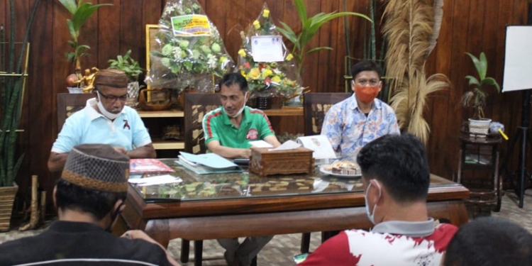 Rapat pengurus IPSI Provinsi Gorontalo terkait pelaksanaan Muswil IPSI. (Putra/gopos)